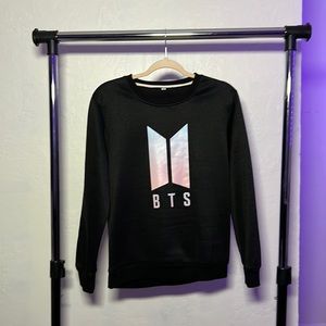 Black BTS Polyester Crew Neck Sweater. 2018 Love Yourself: Answer Era..